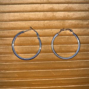 STERLING SILVER HOOP EARRINGS